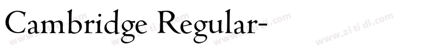 Cambridge Regular字体转换